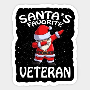 Santas Favorite Veteran Christmas Sticker